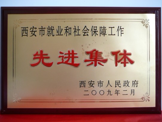 2009年2月，被西安市政府評(píng)為西安市就業(yè)和社會(huì)保障工作先進(jìn)集體